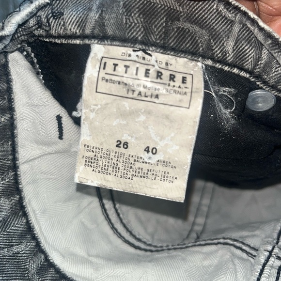 Versace Jeans Couture Monogram Denim Jeans Gray Size 26 - Picture 7 of 7